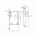 MAUER 1535 Loopslot DM50 (1255/2) Gelakt LS/RS (incl. Sluitplaat)-1411