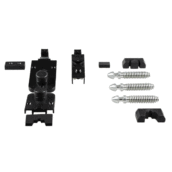 MACO Hefschuif-Geleiderset met Sluitnokken voor Lage bovenrail HS150-400 Zwart/Zilverlook 102208-0