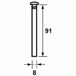 AXA Scharnierpen topcoat voor 1107 1117 1607 1617 1637 1647 1657 1667-2619
