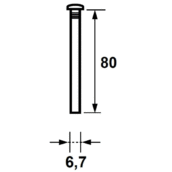 AXA Scharnierpen Topcoat voor 1132 1531 1533 1541 1543 1123-85-23-2623
