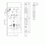 KFV Veiligheidsslot 115-S3-PZW DM55 PC72 235x24mm SKG**-2249
