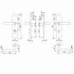 HOPPE Amsterdam Veiligheidsbeslag KTB PC92 KR/KR E1400Z/3332ZA/3310 RVS SKG***-661
