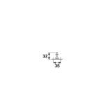 AXA Stelpen Habilis met Rand HV 32mm RVS 2465-18-81/E-1032