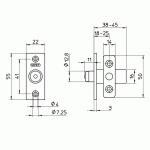 NEMEF Insteekgrendel voor Stersleutel 2603/4-18 DM18 F1 (Excl. Stersleutel)-2403