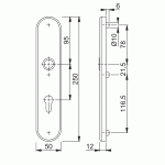 HOPPE Veiligheidsschild PC92 Buitenschild Ovaal 3235 F1 SKG***-2545