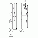 HOPPE Smalschild Kerntrekbeveiliging PC92 Buitenschild Ovaal 3280ZA F1 SKG***-3033