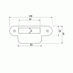 MAUER 338 Loopslot Sluitplaat Afgerond RVS LS/RS-0