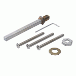 HOPPE Wisselstiftgarnituur Massief DD55-60 Snelstift incl. 3 Metaalschroeven-0