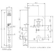 NEMEF Veiligheidsslot Zelfsluitend 4100 Plus 4109/18 Rechthoekig PC55 DM50 RVS Din LS/RS SKG**-2101