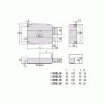 CISA Oplegslot Vaste Cilinder Ø25mm DM50 Din LS 50321.50.1-2264