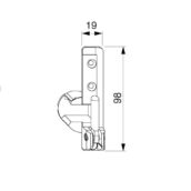 MACO Hoeklager Links 130KG Multitrend TO 18/12 9V Zilverlook 52398-4292