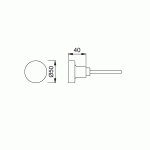 HOPPE Halve Knopkruk Paddenstoel-Model Gatdeel (Profielstift) 58 F1-3062