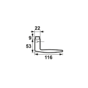 AXA Halve Deurkruk (Gatdeel) Curve-Model F1 Geslepen 6150-80-11/E-342