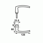 AXA Deurkruk Zwaar Blokmodel DD:38-60mm F1 Geanodiseerd 6164-71-91/E-1925