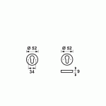 AXA Curve Klik Binnendeurrozetten Cilindergat F1 Geslepen Ø52mm 6220-30-11/E-1965