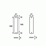AXA Curve Binnendeurschilden Geheel Blind F1 Geanodiseerd 180x41mm 6350-20-91/E-1909