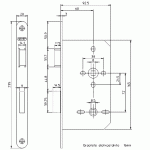 NEMEF 600 Serie Binnendeurslot WC-slot WC72 DM60 644/17 RVS Din LS (Excl. Sluitplaat)-1427