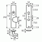 AXA Veiligheidsbeslag Kerntrekbeveiliging Senioren Curve ZKB Lang PC72 F1 6655-51-11/72 SKG***-309
