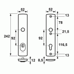 AXA Veiligheidsschilden Kerntrekbeveiliging Curve ZKB Lang PC92 F1 6665-10-11/92 SKG***-359