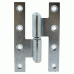 DX Franse Paumelle Scharnier Recht Verzinkt 110x70mm Din Rechts H168-11700125-0