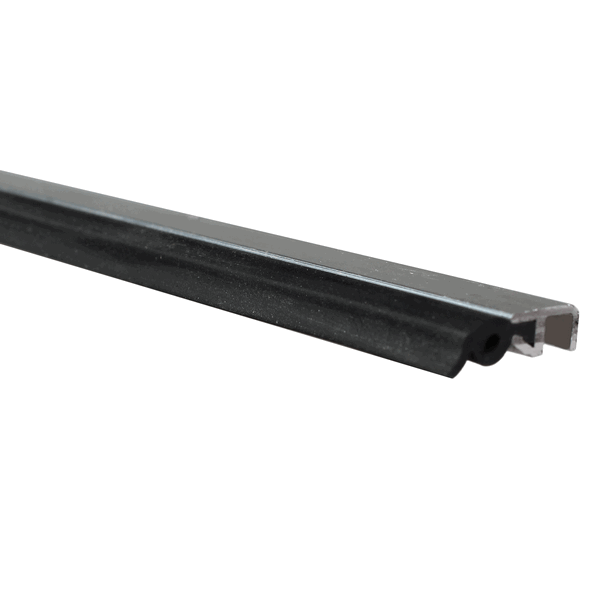 LUVEMA Tochtstrip Opbouwprofiel 9904 (ELRO) 2200x17x4,5mm Aluminium/Rubber-0
