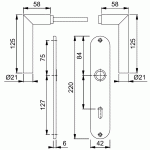 HOPPE Amsterdam Binnendeurbeslag E1400Z/302 SL56 RVS DD35-45mm-2129
