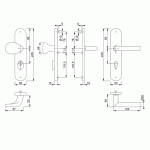 HOPPE Amsterdam Veiligheidsbeslag KTB PC92 KN/KR E86G/3332ZA/3310/1400Z RVS SKG***-657