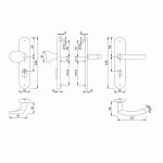 HOPPE Trondheim Veiligheidsbeslag KTB PC92 KN/KR E86G/3332ZA/3310/1430Z RVS SKG***-677