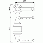 HOPPE HCS Binnendeurbeslag met Sleutel A113 15/15 London (Opdek) DD38-43 F1-2-2092