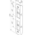 NEMEF Hoeksluitplaat voor 1264, 1266, 1269 HP1266/12 Verzinkt Din RS