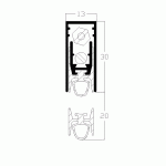 LUVEMA Automatische Valdorpel -48dB 60min. Brandwerend Lu-ACU0103 13x30mm EPDM 931-1030mm-133