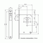 NEMEF 1200 Serie Binnendeurslot Loopslot DM50 1255/17 RVS LS/RS (incl. Sluitplaat)-1344
