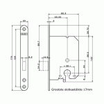NEMEF 1200 Serie Binnendeurslot Kastslot Profielcilinder DM50 1258/17 RVS LS/RS (incl. Sluitplaat)-1332
