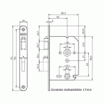 NEMEF 1200 Serie Binnendeurslot Badkamer/WC-Slot WC63 DM50 1264/17 RVS LS/RS (incl. Sluitplaat)-1327