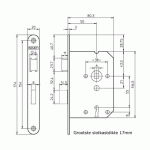 NEMEF 1200 Serie Binnendeurslot Klavierslot SL56 DM50 1266/4 Gelakt LS/RS (incl. Sluitplaat)-1325