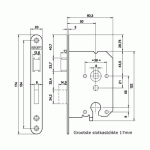 NEMEF 1200 Serie Binnendeurslot Cilinderslot PC55 DM50 1269/17 RVS LS/RS (incl. Sluitplaat)-1317