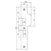 NEMEF Sluitplaat Rechthoekig voor P4119/17 RVS Din LS-2175