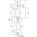 NEMEF Sluitplaat Rechthoekig voor 1264, 1266, 1269 P1266/12 Verzinkt Din LS/RS