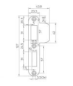 NEMEF Sluitplaat Afgerond voor 1279 P1279/17 RVS Din LS