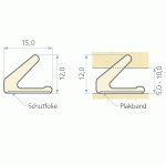 QLON Tochtstrip QL3121 15mm Verfbestendig Zelfklevend Zwart Doos a 25mtr-86