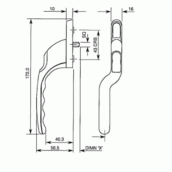 WINLOCK Raamkruk Standaard F1 Rechts Verkropt 0141-82-4-3998