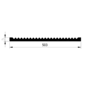 LUVEMA Slijtstrip 503 Geboord/Ongeboord 50x3mm -3550