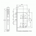 NEMEF 1200 Serie Binnendeurslot Badkamer/Wc-Slot DM50 WC63 1264