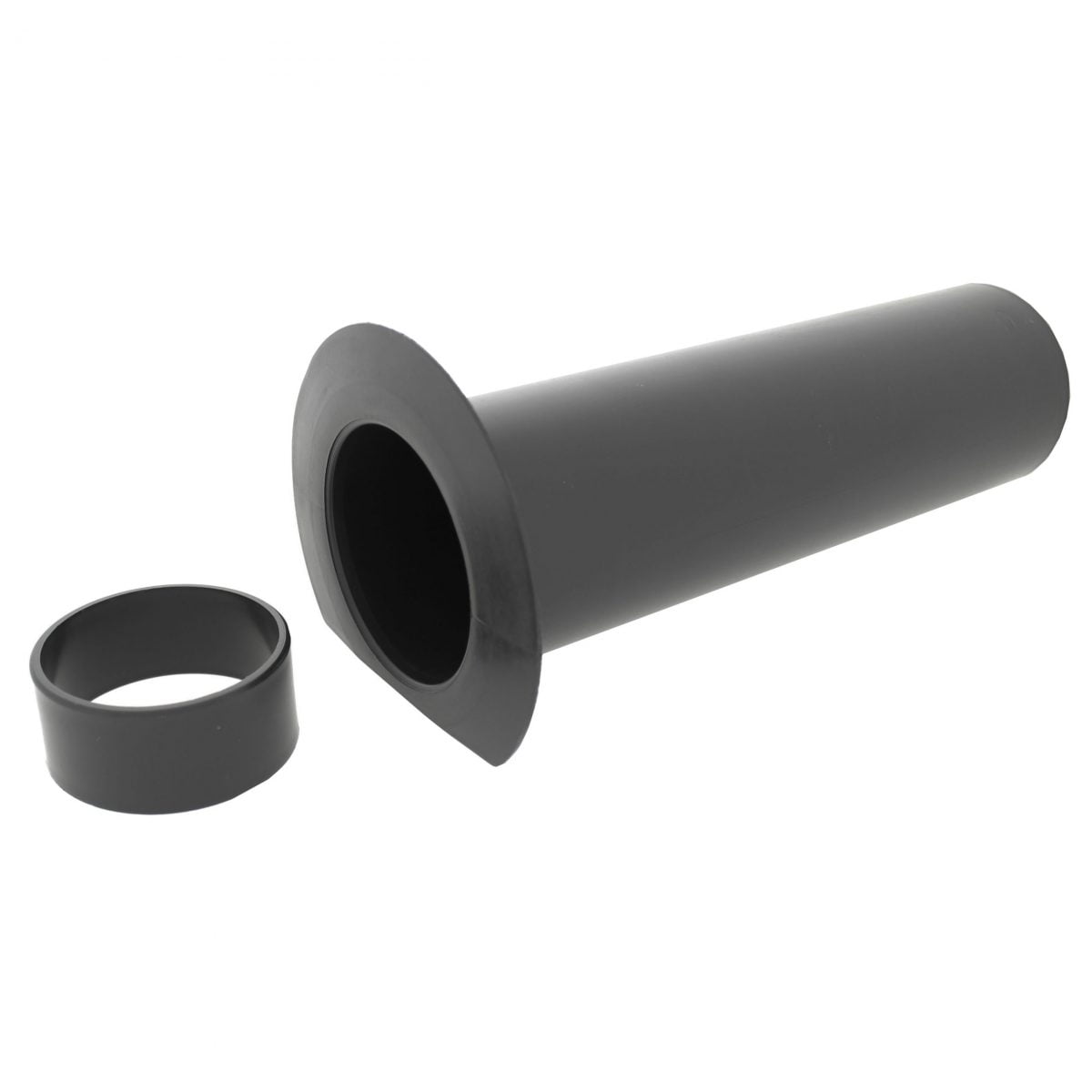 WICOR EPDM Hemelwaterafvoer met Onderuitloop Ø75x270mm Afgeschuind Zwart (Incl. Knelring)