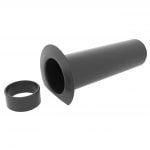 WICOR EPDM Hemelwaterafvoer met Onderuitloop Ø75x270mm Afgeschuind Zwart (Incl. Knelring)