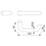 HOPPE Paris Halve Deurkruk Gatdeel (Snelstift) 138L