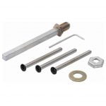 HOPPE Wisselstiftgarnituur voor Massieve Schilden Deurdikte: 40-70mm Snelstift (incl. 3 Zwarte Metaalschroeven)