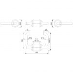 HOPPE HCS Binnendeurbeslag Blind K138S Paris (Opdek) DD38-43 Mat Zwart - Afbeelding 2