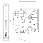 DX Veiligheidsslot (4109/27) Afgerond PC55 DM50 RVS Din LS/RS SKG** DNSV-55HK RO - Afbeelding 2
