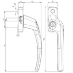 HAKO Raamkruk Afsluitbaar Links V01 F1 SKG** (Verschillende Stift-opties) - Afbeelding 2